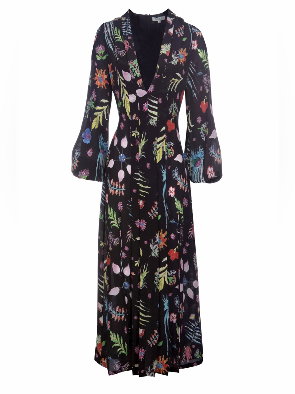 Rixo Autumn Virtues of Rosemary Floral Botanical Dress